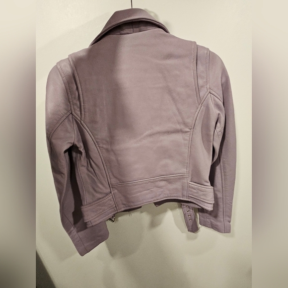 Bolongaro Trevor leather jacket in lilac - Picture 7 of 7